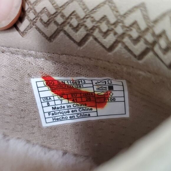 UGG Tasman Lug Slipper Loafer Shoes MEN US 8/ EU 41 Suede Twinsole Mustard Seed - Picture 11 of 14